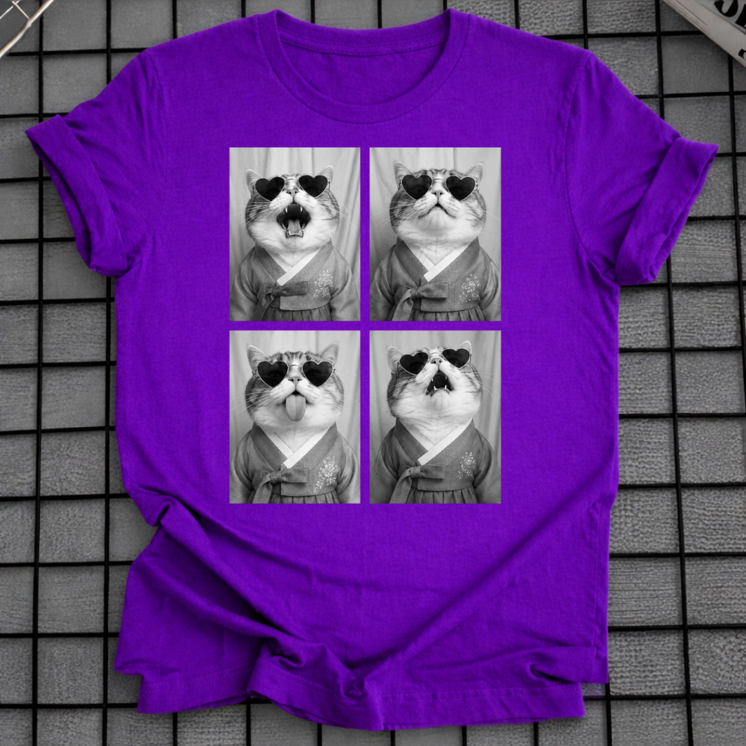 KOREAN HANBOK CAT PHOTO T-SHIRT