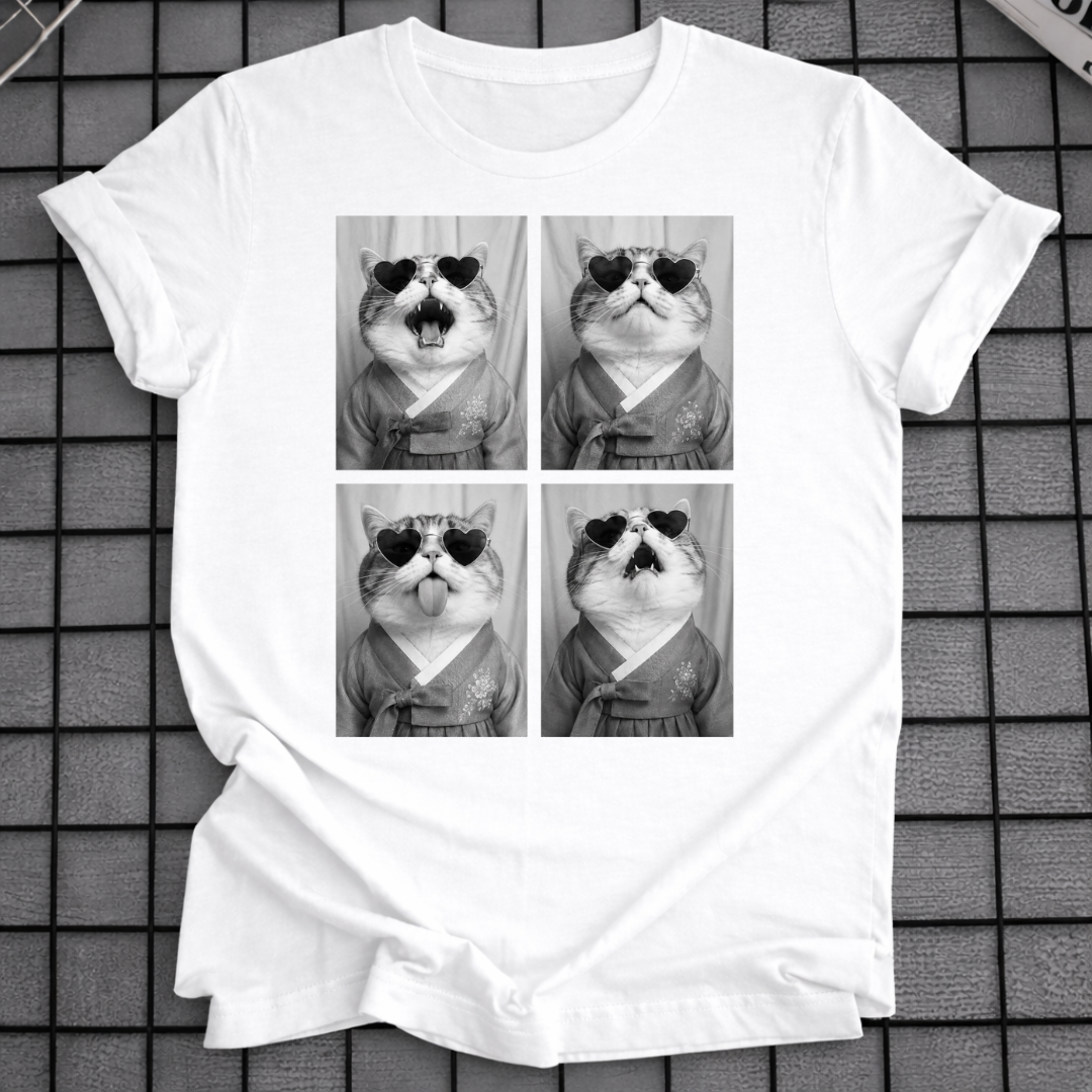 KOREAN HANBOK CAT PHOTO T-SHIRT