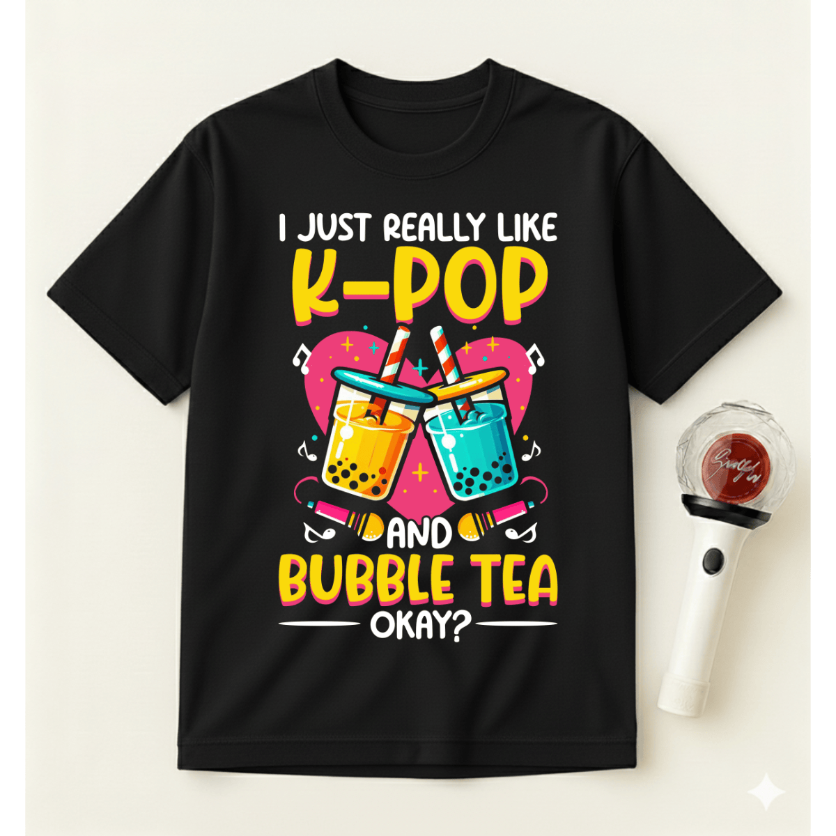REALLY LIKE K-POP AND BUBBLE TEA T-SHIRT
