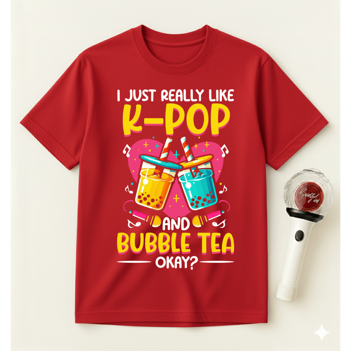 REALLY LIKE K-POP AND BUBBLE TEA T-SHIRT