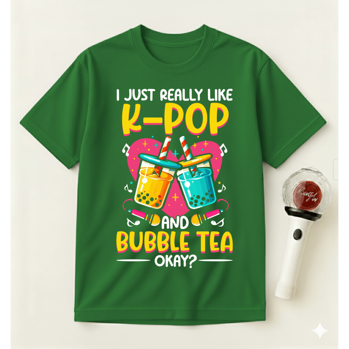 REALLY LIKE K-POP AND BUBBLE TEA T-SHIRT