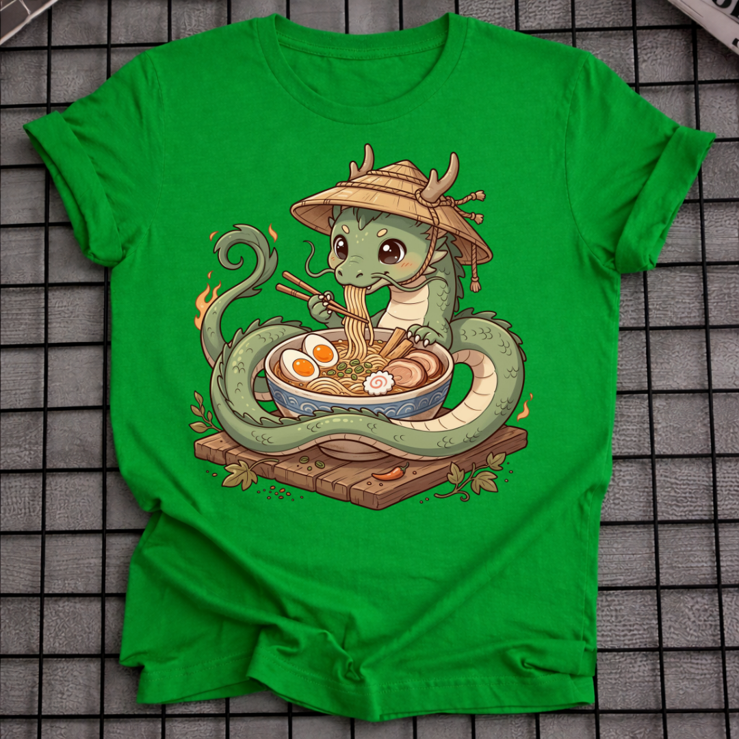 DRACHE ISST NUDELN T-SHIRT