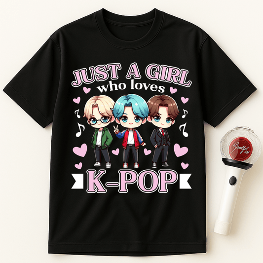 JUST A GIRL WHO LOVES K-POP UNISEX T-SHIRT