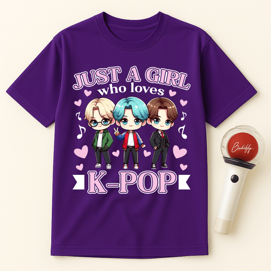 JUST A GIRL WHO LOVES K-POP UNISEX T-SHIRT