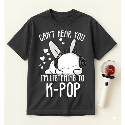 CAN’T HEAR YOU I’M LISTENING TO K-POP T-SHIRT