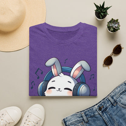 Cute Bunny Music Unisex Softstyle T-Shirt - Perfect Gift for Music Lovers