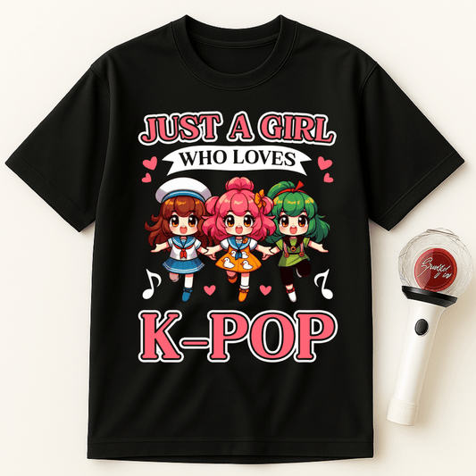 JUST A GIRL WHO LOVES K-POP UNISEX T-SHIRT