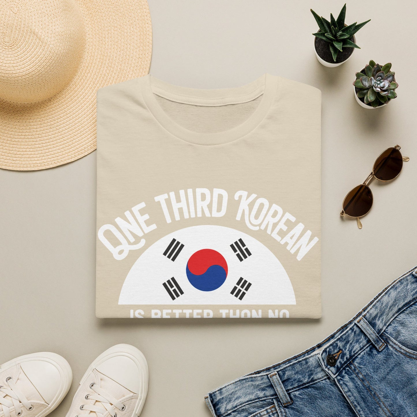 Korean Heritage T-Shirt — "One Third Korean" Flag Graphic