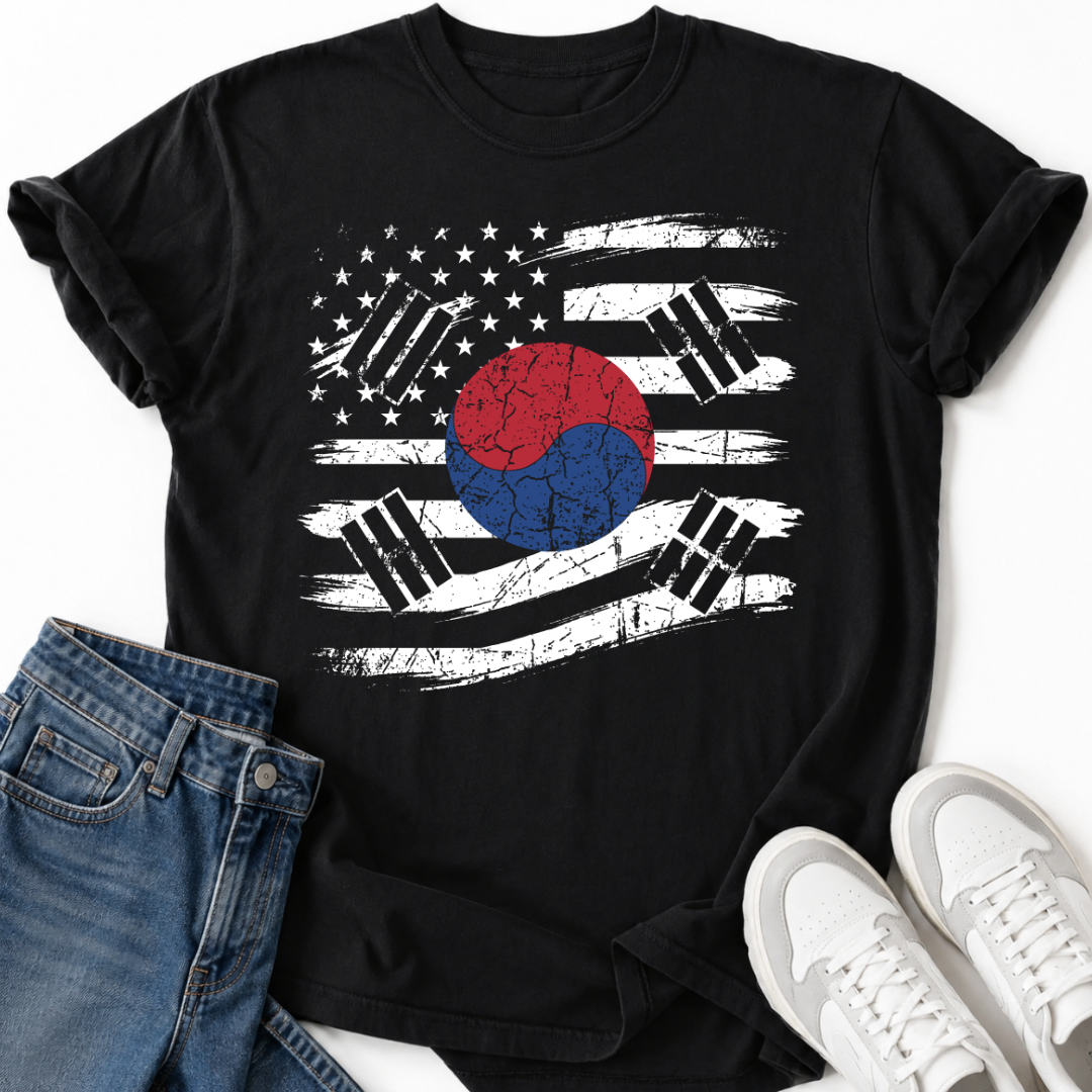 KOREA USA FLAG T-SHIRT
