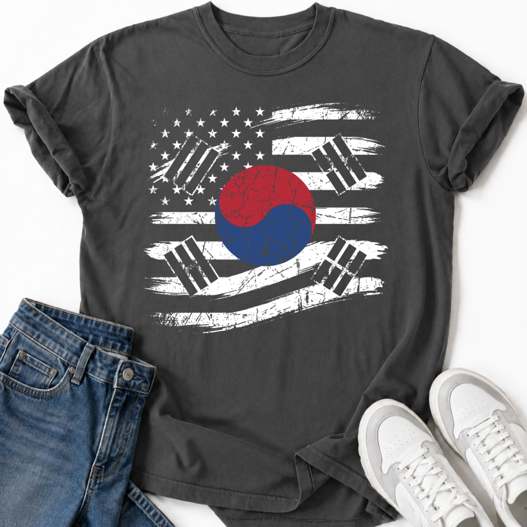 KOREA USA FLAG T-SHIRT