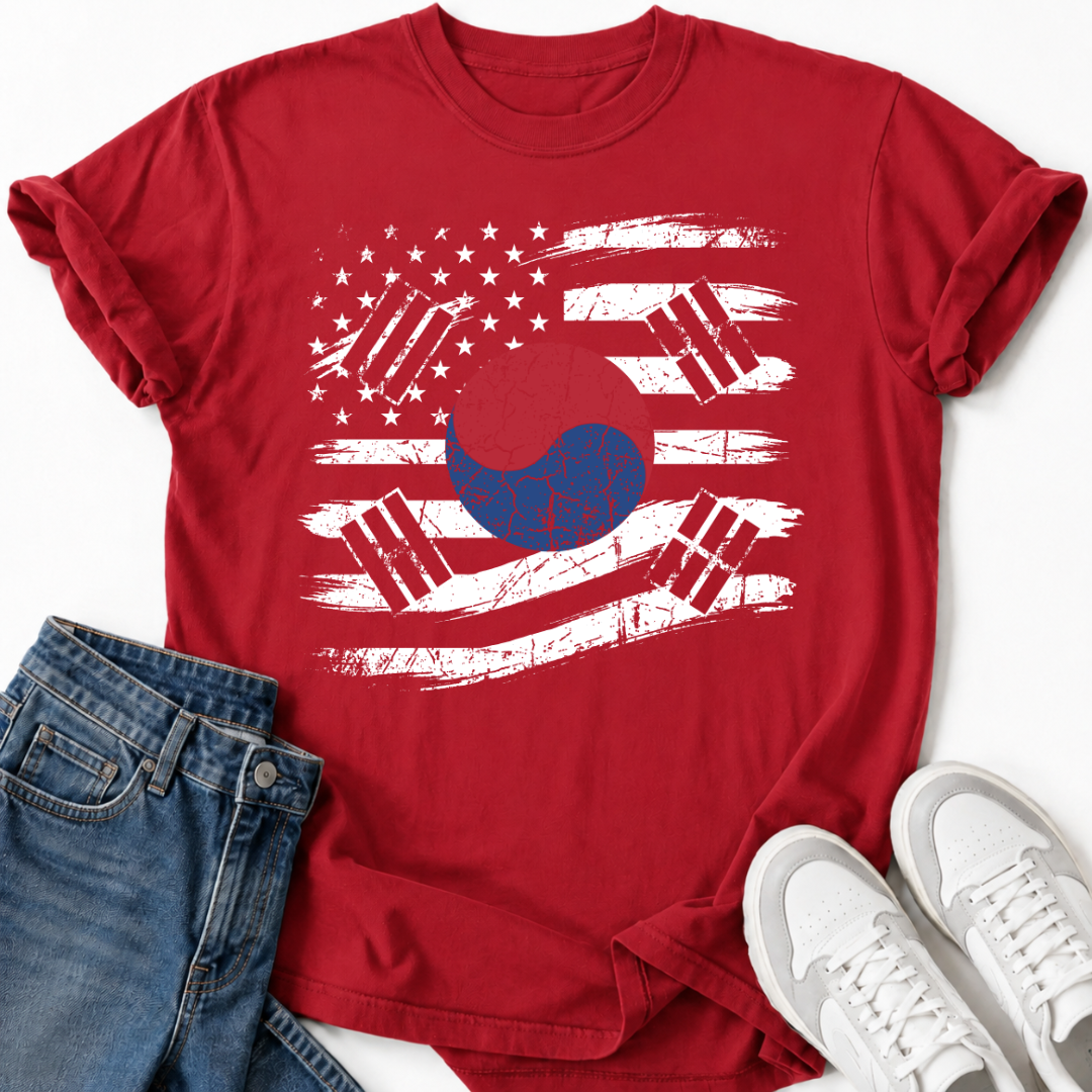 KOREA USA FLAG T-SHIRT