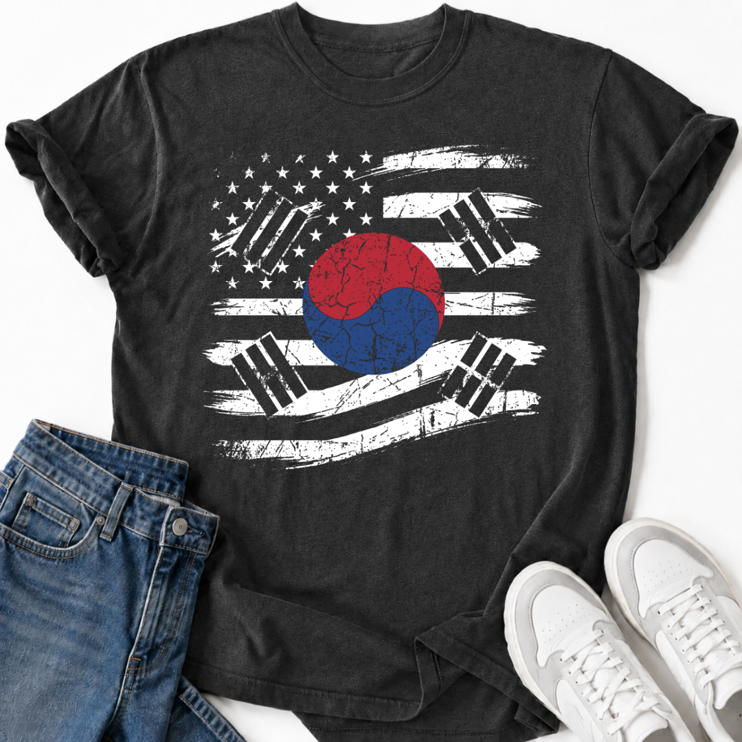 KOREA USA FLAG T-SHIRT