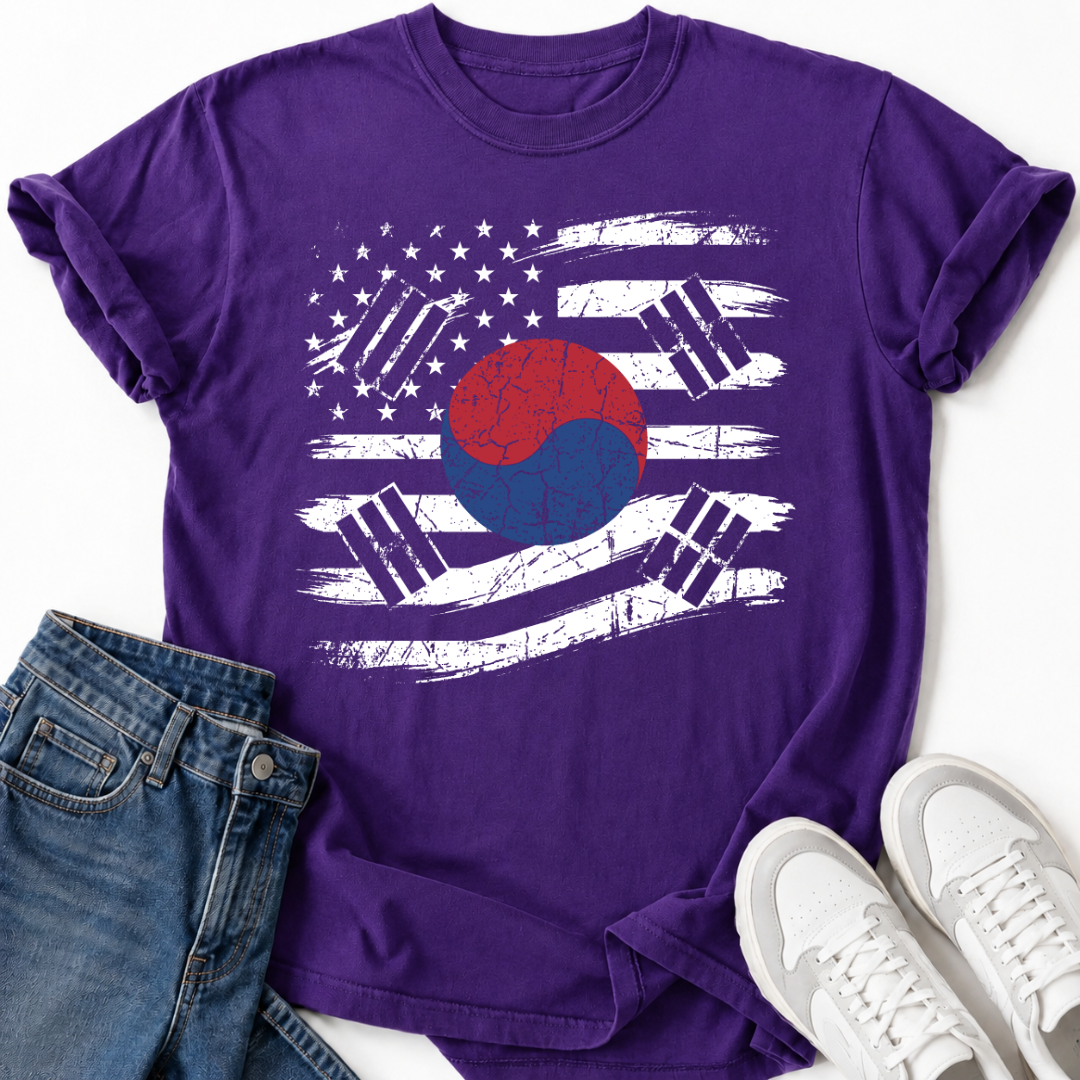 KOREA USA FLAG T-SHIRT