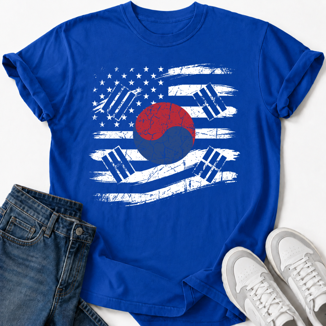 KOREA USA FLAG T-SHIRT