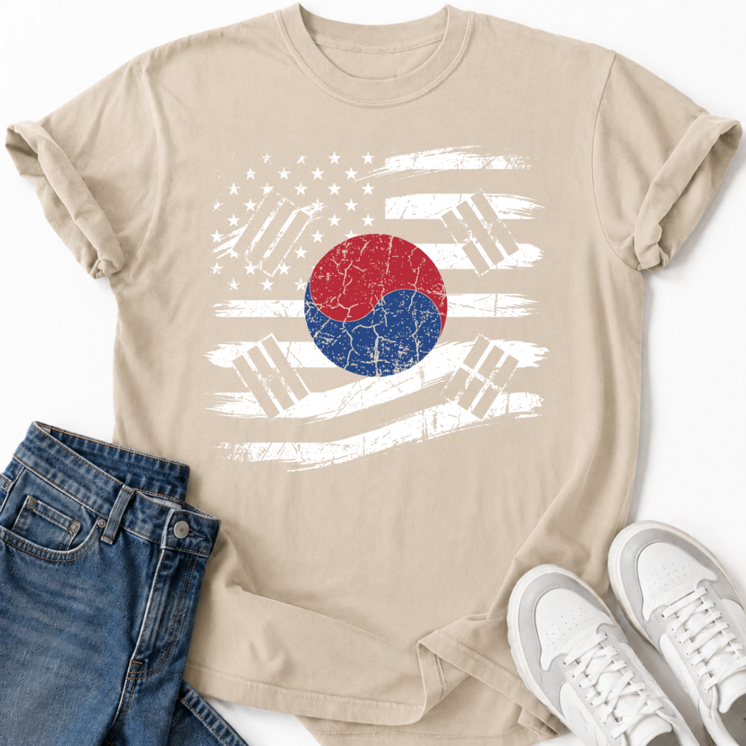 KOREA USA FLAG T-SHIRT