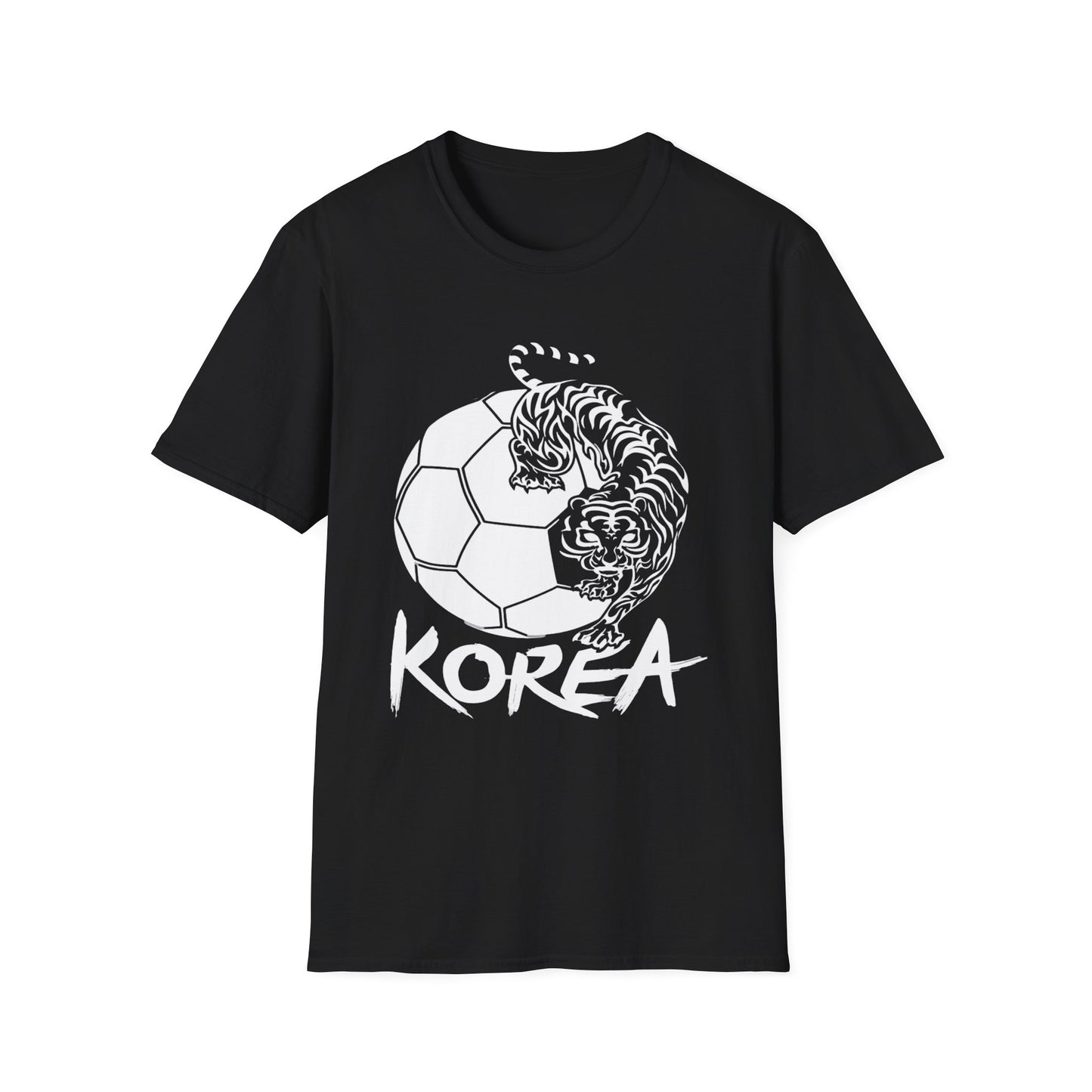 Korea Tiger Soccer T-Shirt — Bold KOREA Football Graphic Tee