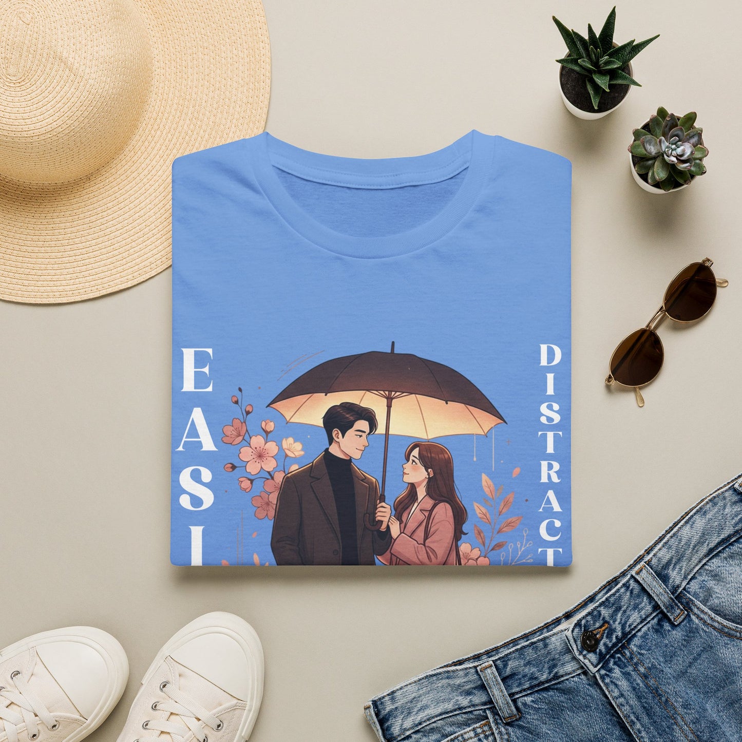 K-Drama Fan T-Shirt – "Easily Distracted by Korean Dramas" Graphic Tee