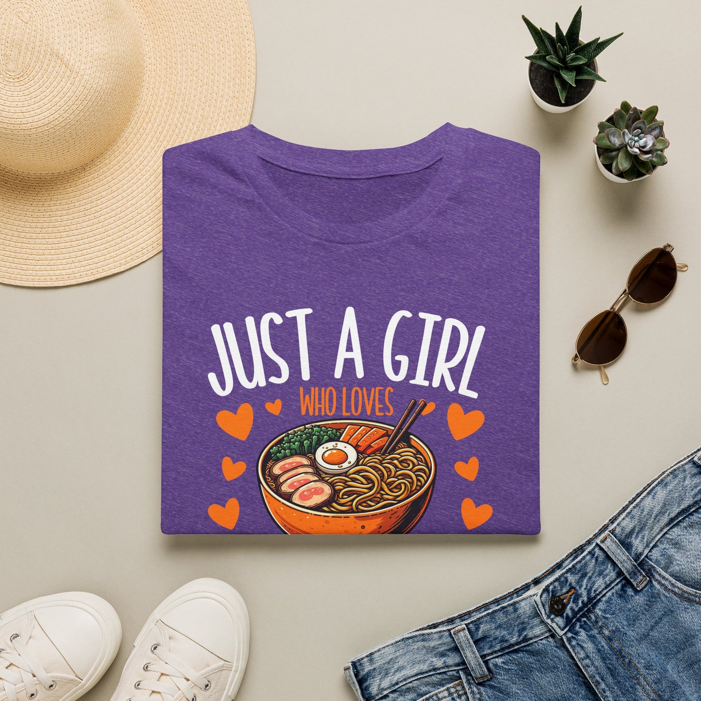 Just a Girl Who Loves Ramen and K-Pop Unisex Softstyle T-Shirt