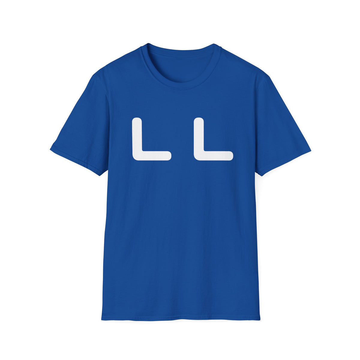 Minimalist LL Graphic T-Shirt — Bold White Letter Design