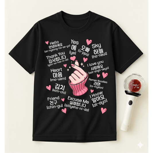 K-POP KOREAN WORDS T-SHIRT