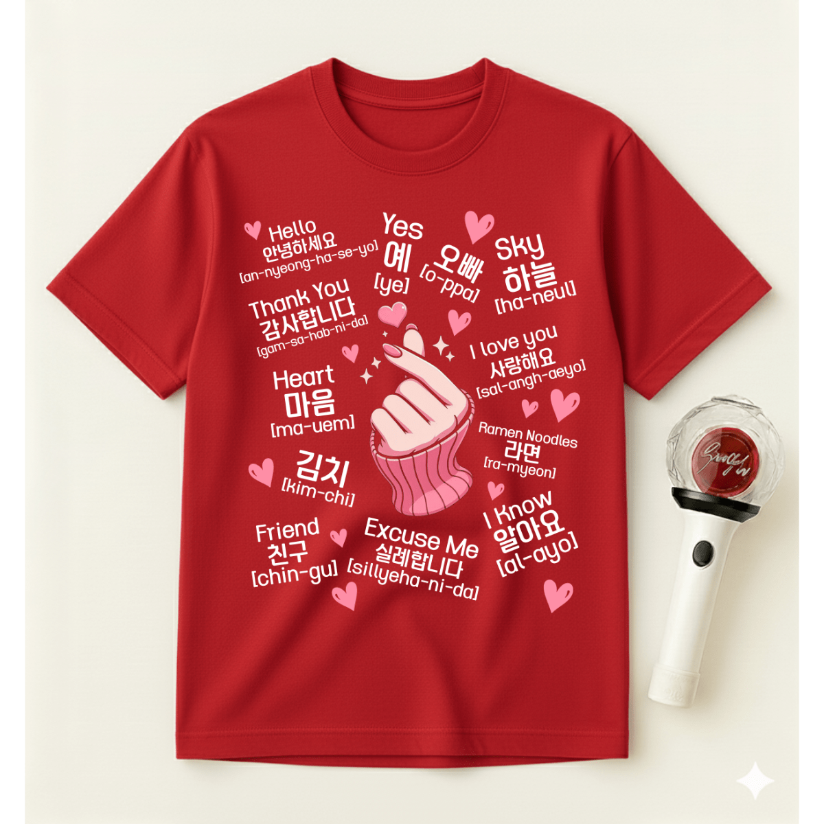 K-POP KOREAN WORDS T-SHIRT