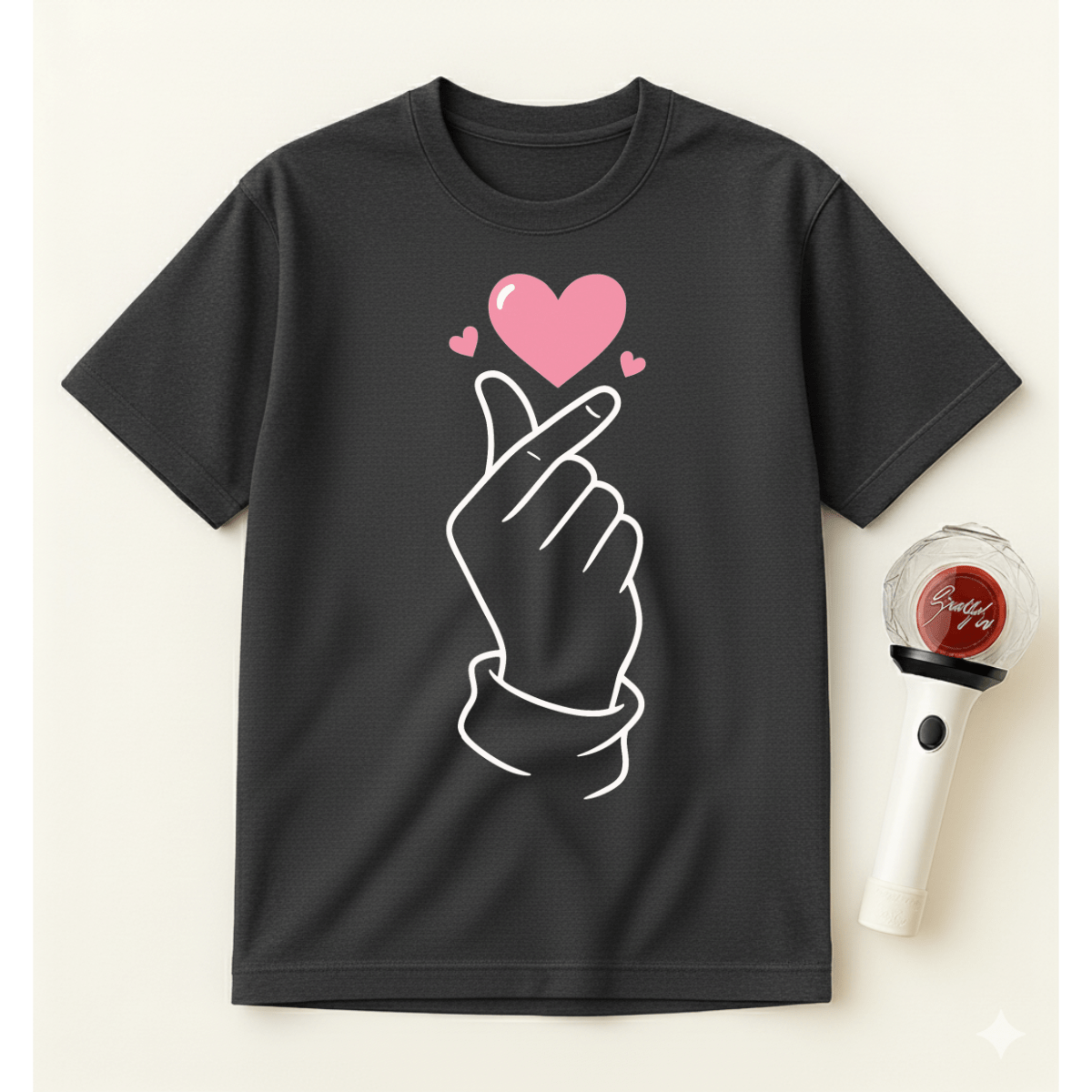 MINIMALIST K-POP HEART T-SHIRT