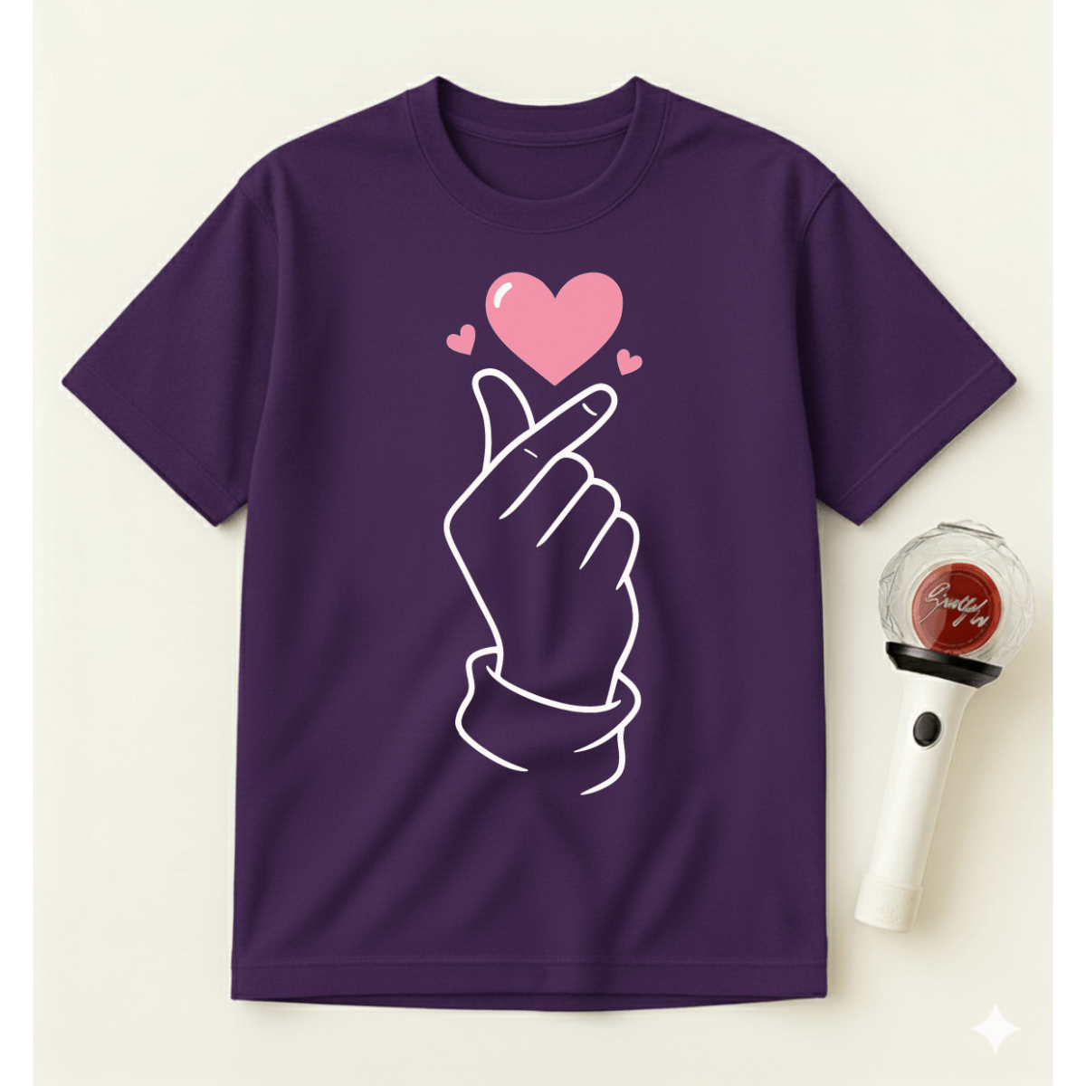 MINIMALIST K-POP HEART T-SHIRT