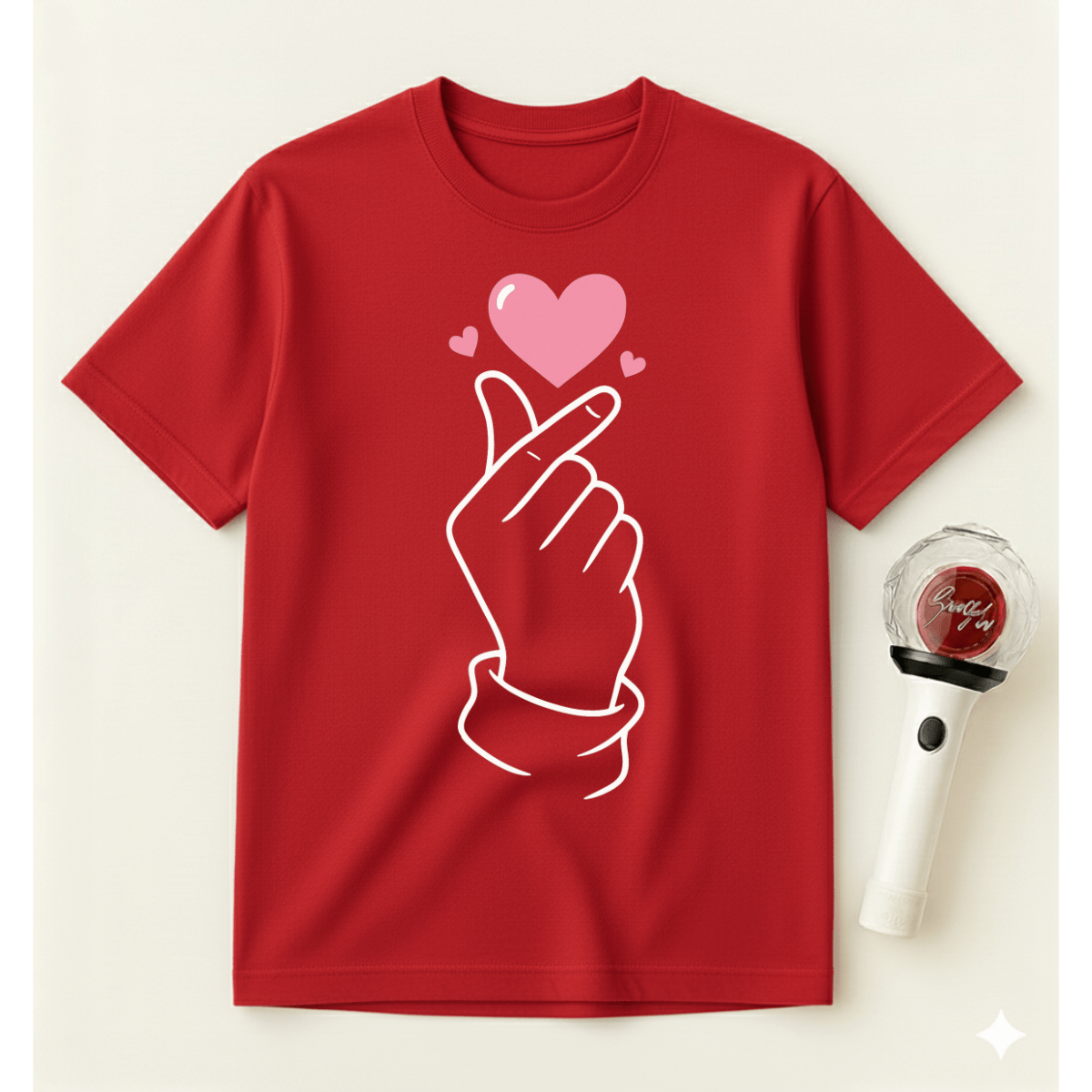MINIMALIST K-POP HEART T-SHIRT