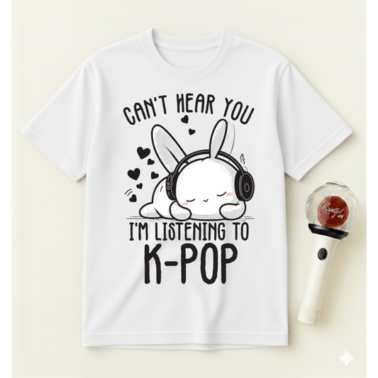 CAN'T HEAR YOU I'M LISTENING TO K-POP T-SHIRT