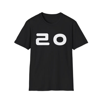 20 Graphic T‑Shirt — Bold Minimalist Number Tee