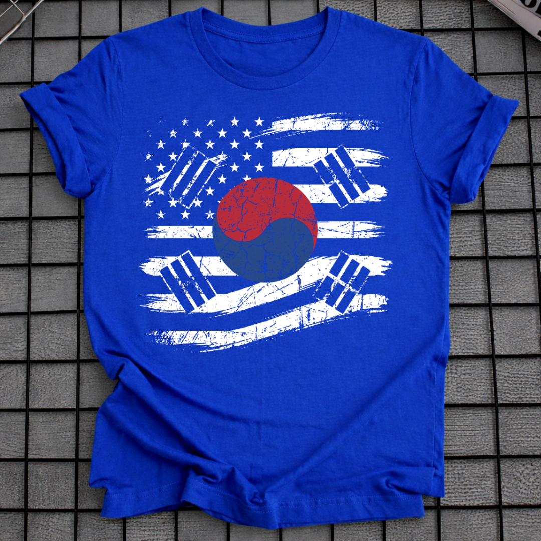KOREA USA FLAG T-SHIRT