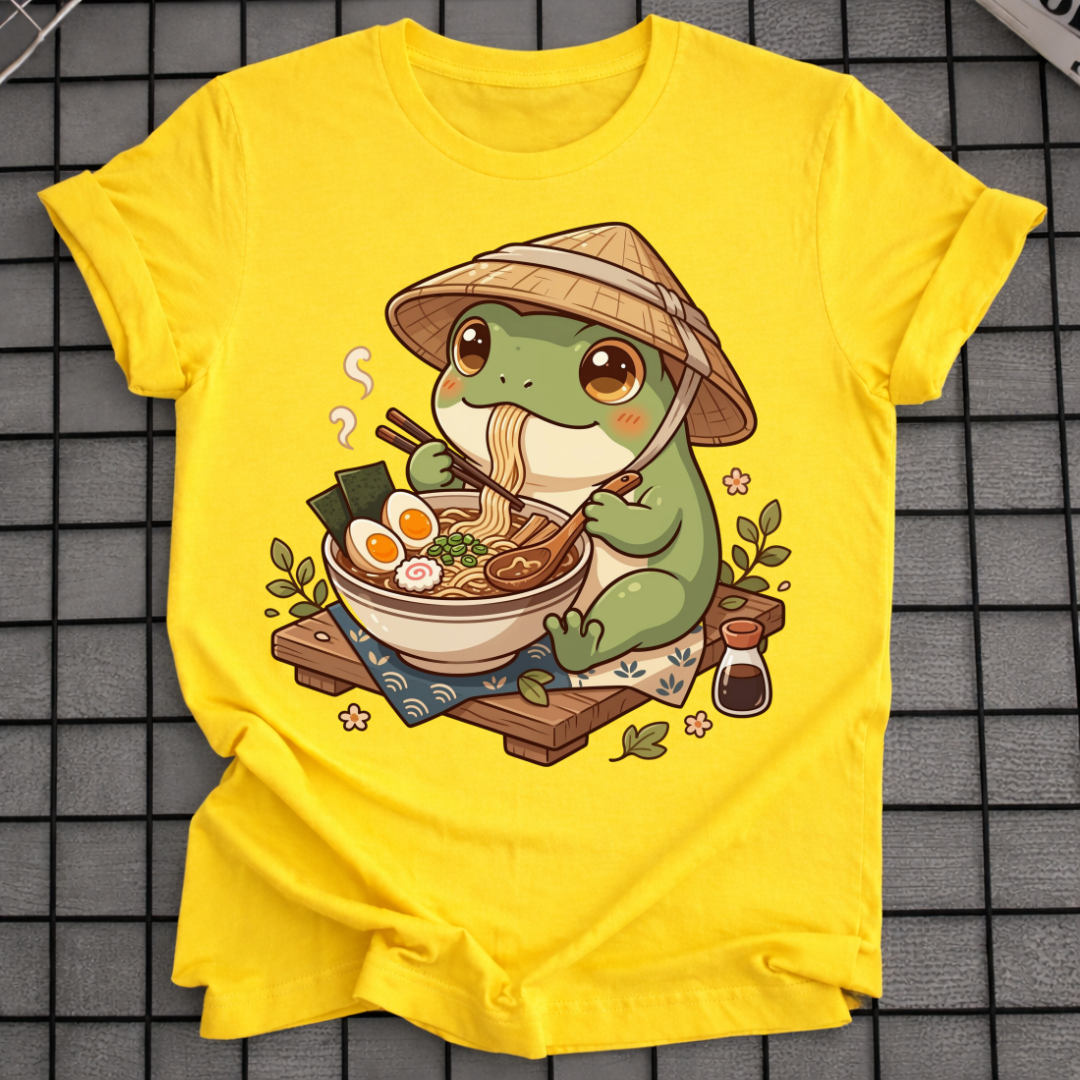 Frosch beim Ramen essen T-Shirt
