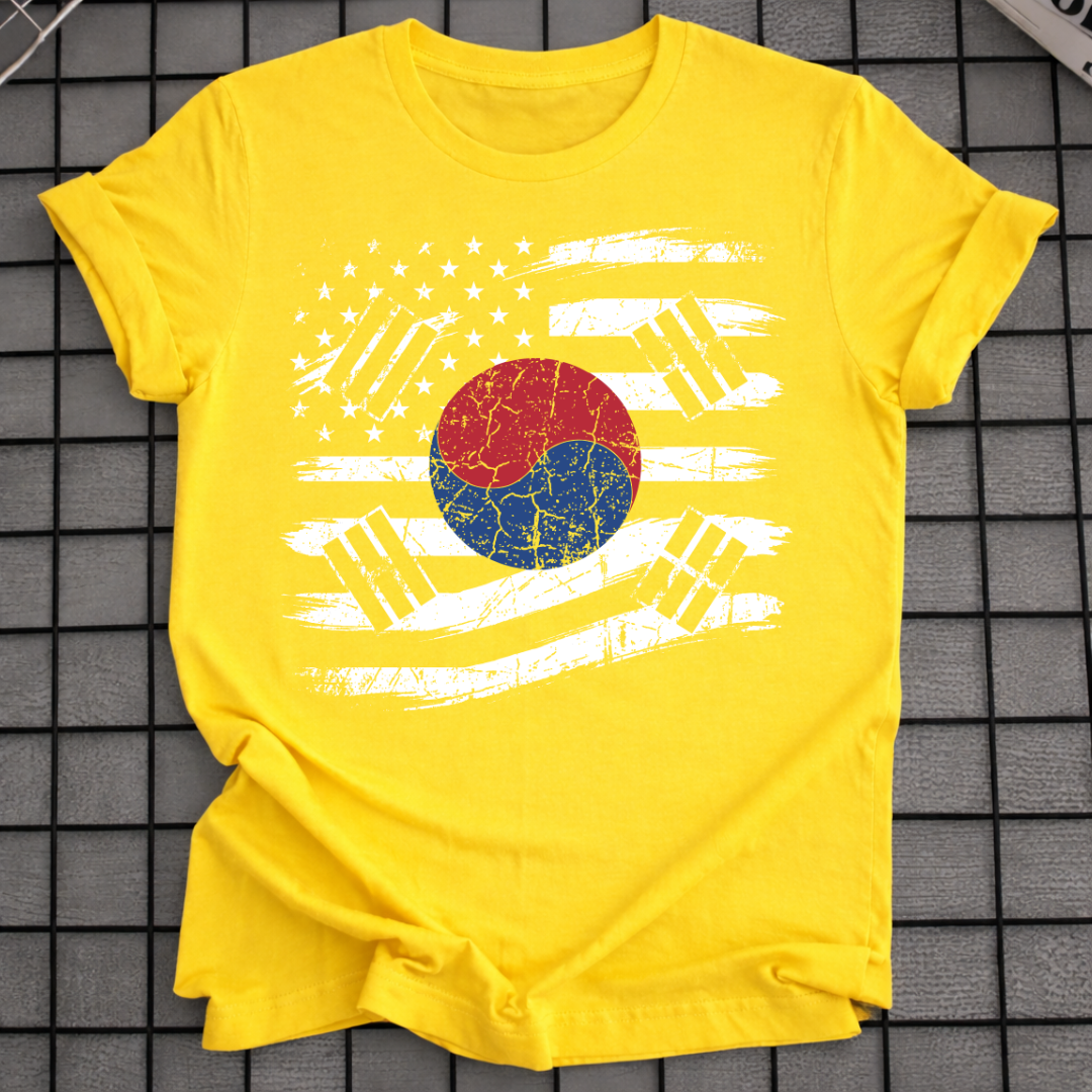 KOREA USA FLAG T-SHIRT
