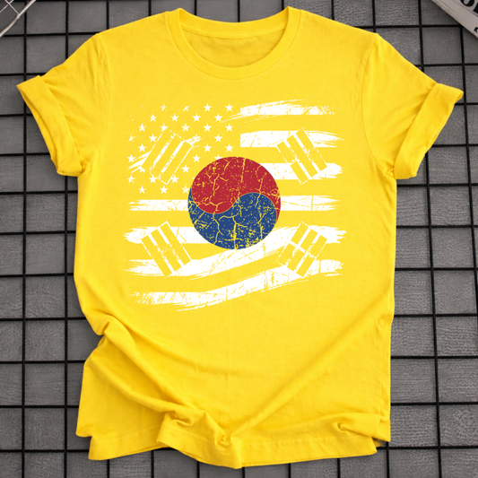KOREA USA FLAG T-SHIRT