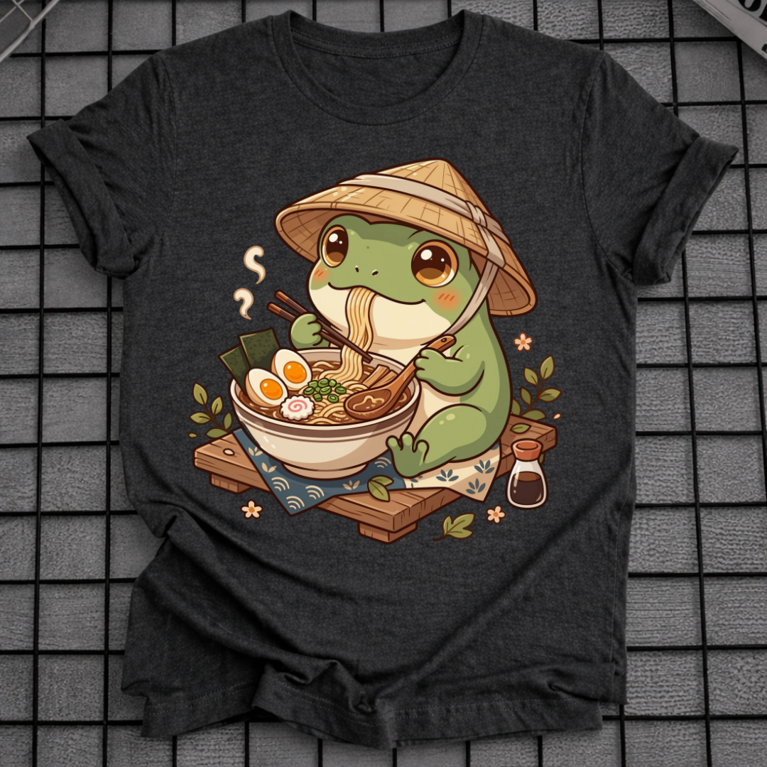 Frosch beim Ramen essen T-Shirt