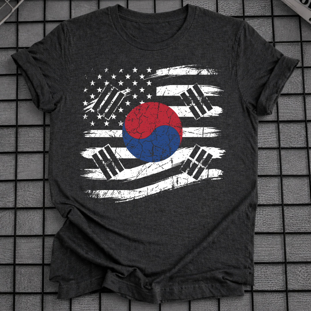 KOREA USA FLAG T-SHIRT