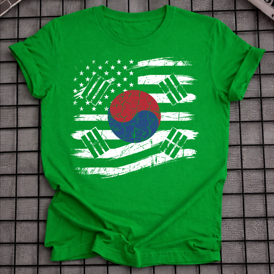 KOREA USA FLAG T-SHIRT