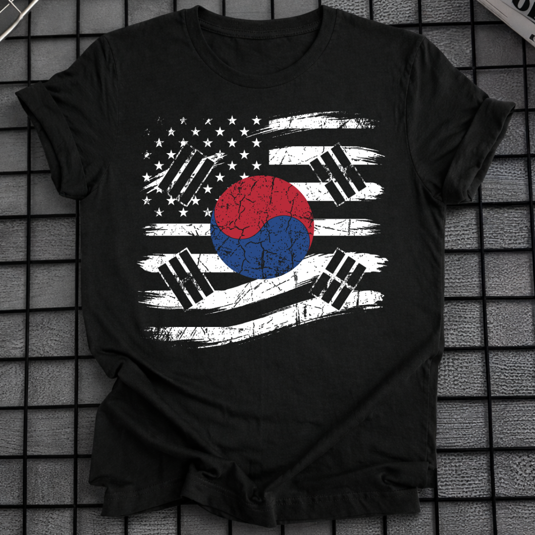 KOREA USA FLAG T-SHIRT