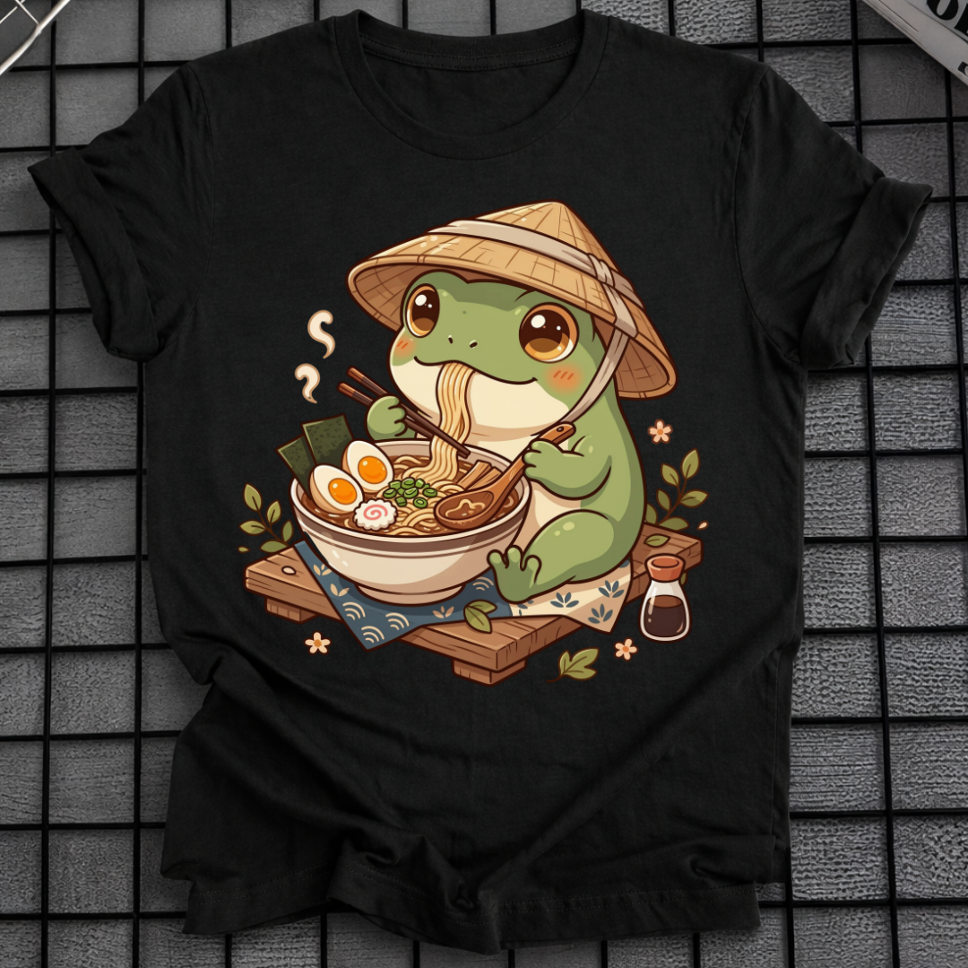 Frosch beim Ramen essen T-Shirt
