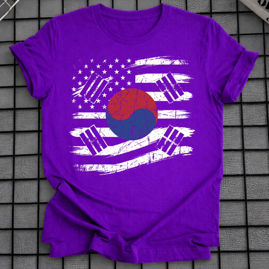 KOREA USA FLAG T-SHIRT