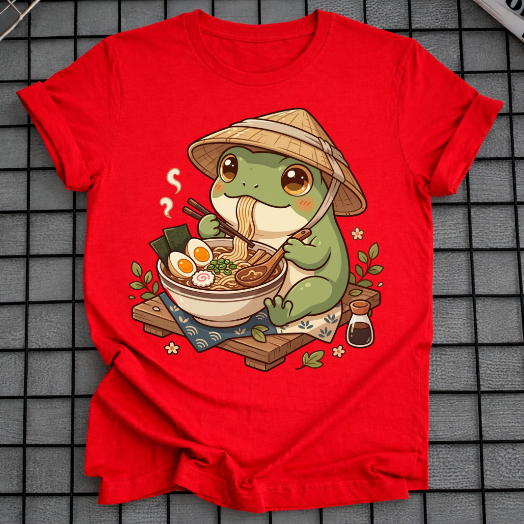 Frosch beim Ramen essen T-Shirt