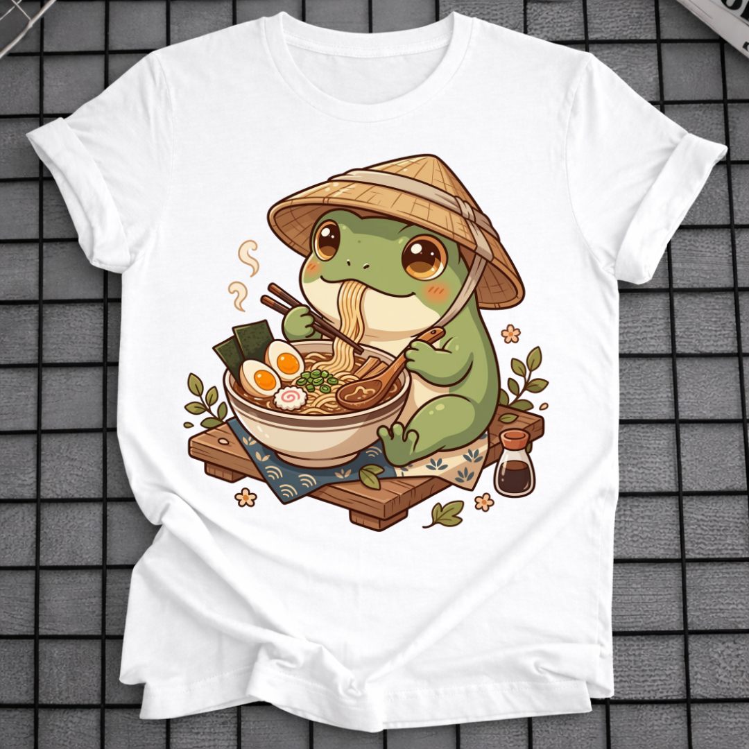 Frosch beim Ramen essen T-Shirt