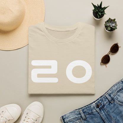 Minimal '20' Graphic T-Shirt — Retro Numeric Logo Tee