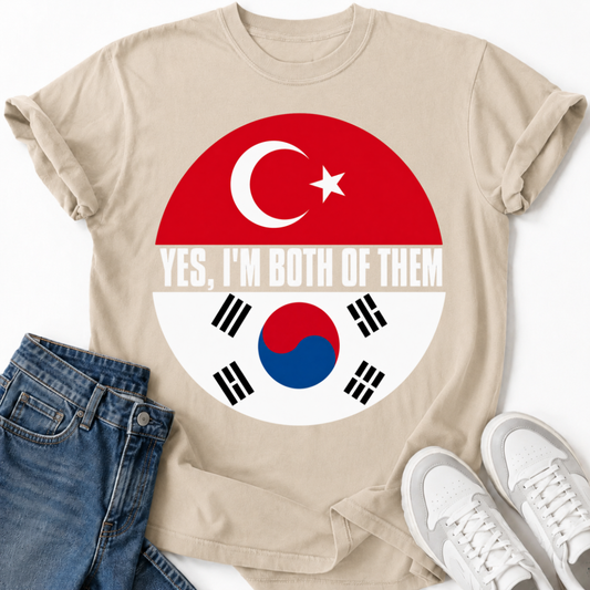 KOREAN TURKISH FLAG T-SHIRT