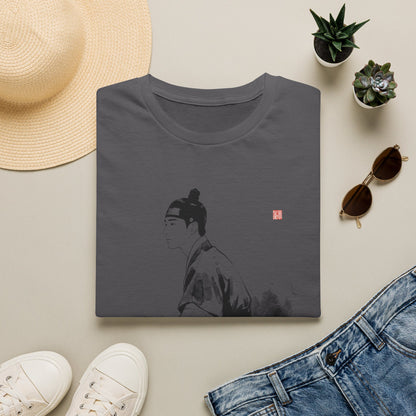 Ink Wash Samurai T-Shirt — Minimal Asian Brush Art Tee
