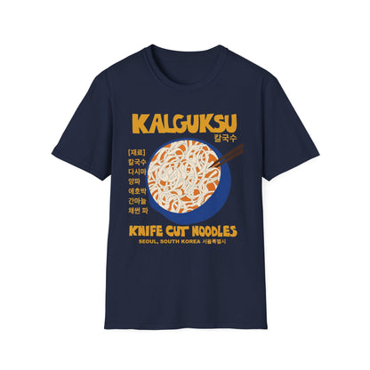 Kalguksu Noodle T-Shirt — 'Knife Cut Noodles' Retro Korean Food Tee