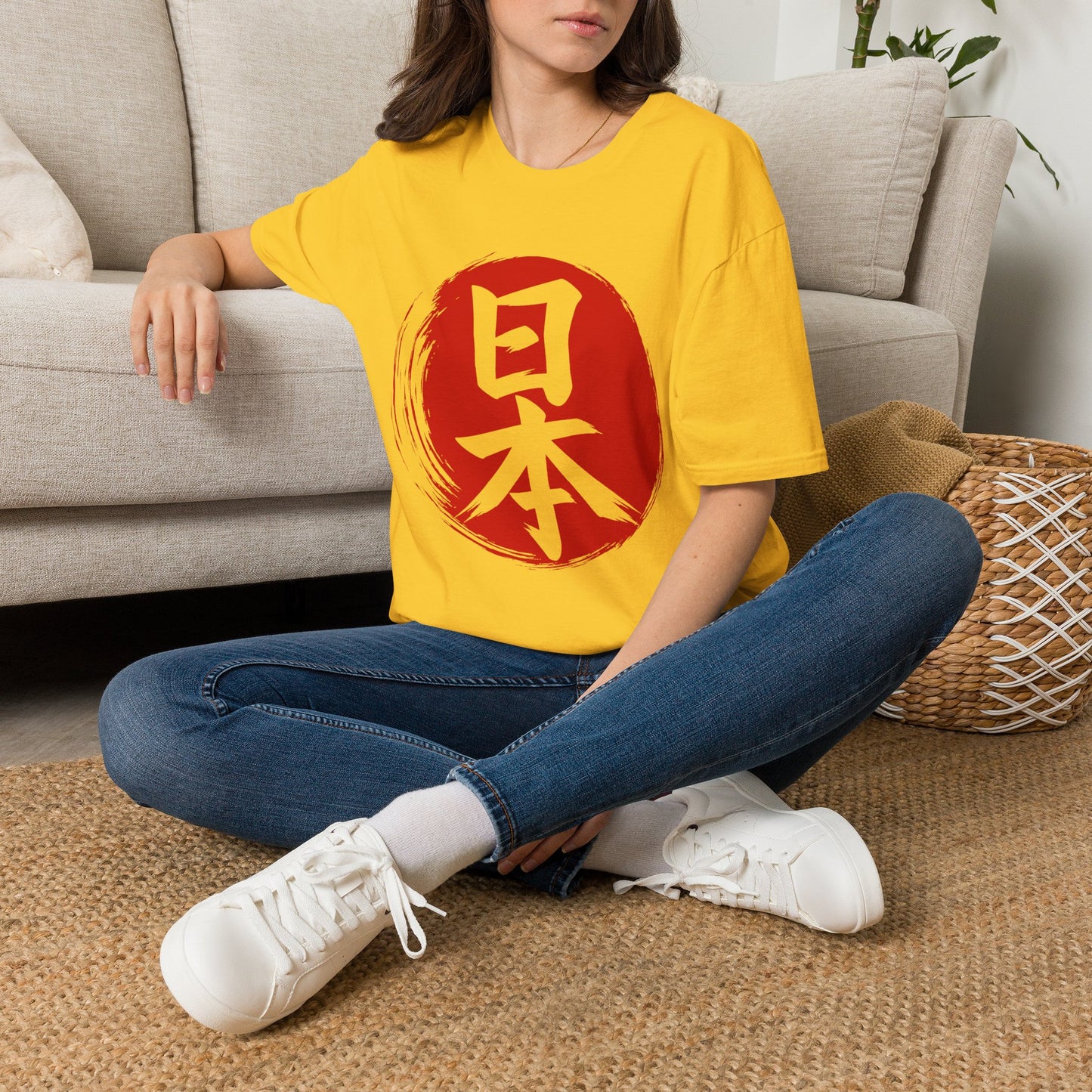 Japan Flag T-Shirt — Red Sun Kanji Graphic Tee