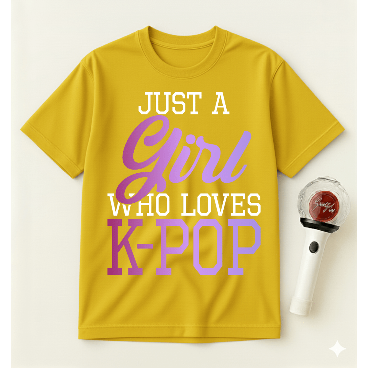 JUST A GIRL WHO LOVES K-POP T-SHIRT