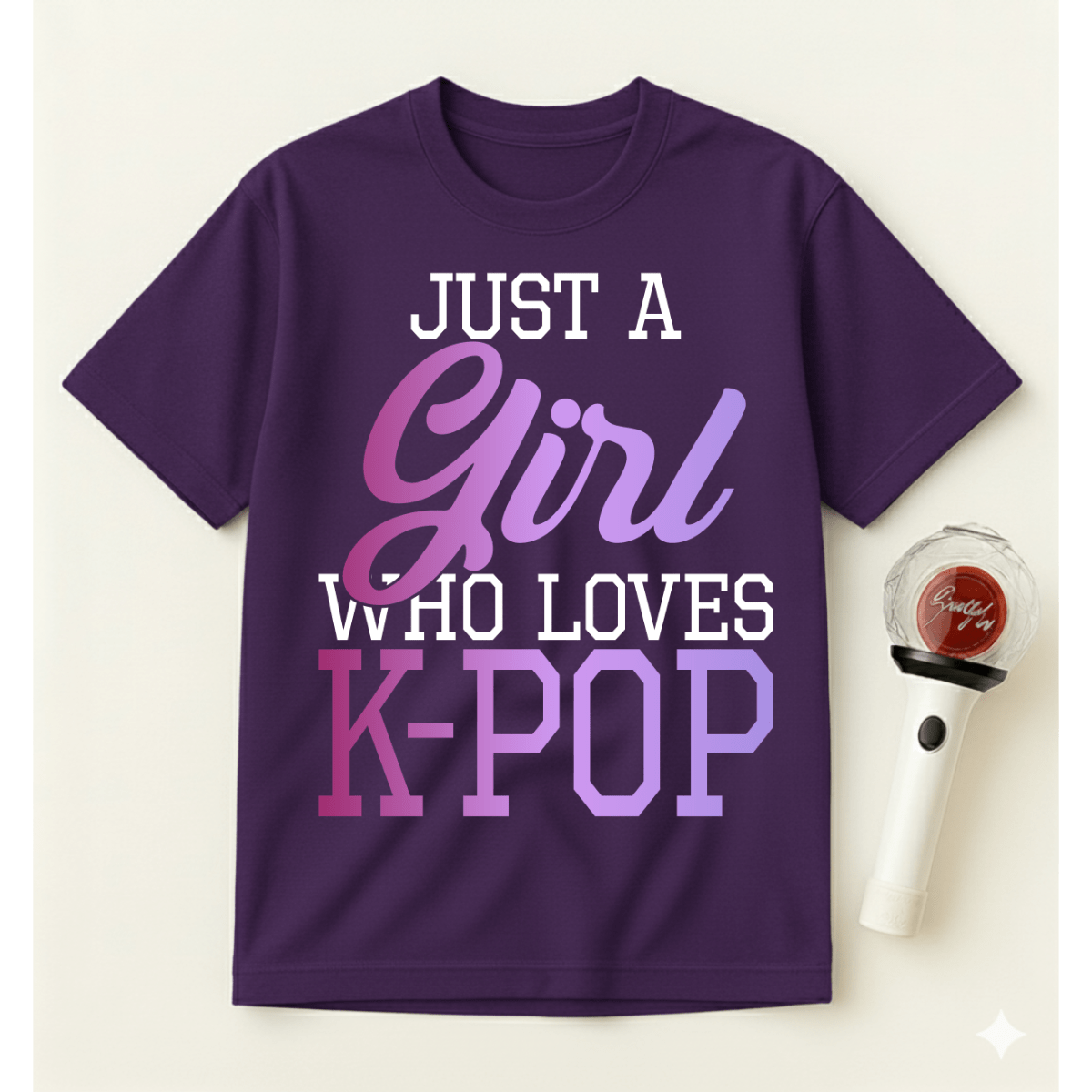 JUST A GIRL WHO LOVES K-POP T-SHIRT