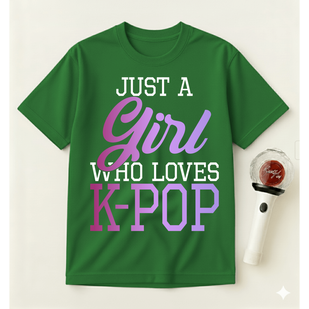 JUST A GIRL WHO LOVES K-POP T-SHIRT